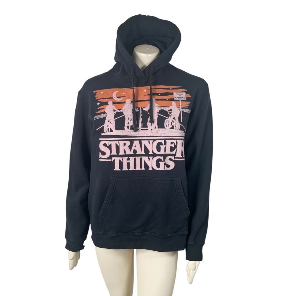 Original Netflix Merchandise Stranger Things Hawking High Hoodie Black‎ Large